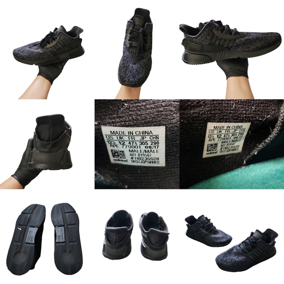 Adidas EQT Cushion ADV Triple Black Mens Size 12.5 Running Sneakers BY9507 RARE! - Picture 2 of 14